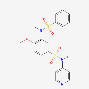 {2-Methoxy-5-[(4-pyridylamino)sulfonyl]phenyl}methyl(phenylsulfonyl)amine