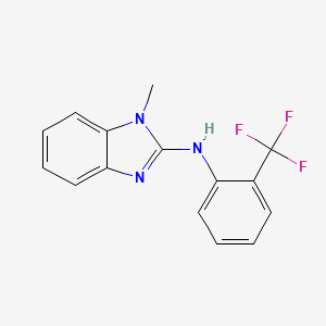 molecular formula C15H12F3N3 B2940719 (1-Methylbenzimidazol-2-yl)[2-(trifluoromethyl)phenyl]amine CAS No. 630092-11-4