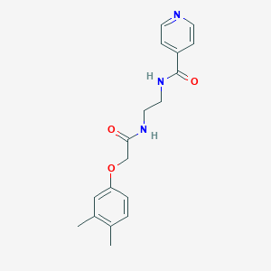 molecular formula C18H21N3O3 B294072 N-{2-[2-(3,4-Dimethyl-phenoxy)-acetylamino]-ethyl}-isonicotinamide 