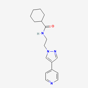 N-{2-[4-(pyridin-4-yl)-1H-pyrazol-1-yl]ethyl}cyclohexanecarboxamide