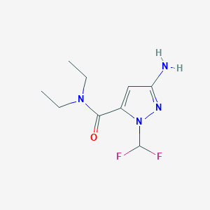 5-Amino-2-(difluoromethyl)-N,N-diethylpyrazole-3-carboxamide