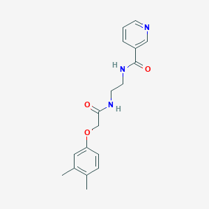 molecular formula C18H21N3O3 B294073 N-(2-{[2-(3,4-dimethylphenoxy)acetyl]amino}ethyl)nicotinamide 