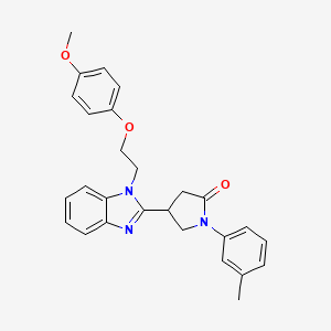 4-(1-(2-(4-methoxyphenoxy)ethyl)-1H-benzo[d]imidazol-2-yl)-1-(m-tolyl)pyrrolidin-2-one