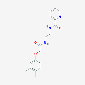 molecular formula C18H21N3O3 B294074 N-(2-{[(3,4-dimethylphenoxy)acetyl]amino}ethyl)pyridine-2-carboxamide 