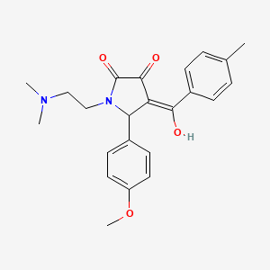 molecular formula C23H26N2O4 B2940740 1-(2-(二甲氨基)乙基)-3-羟基-5-(4-甲氧基苯基)-4-(4-甲基苯甲酰)-1H-吡咯-2(5H)-酮 CAS No. 432000-26-5