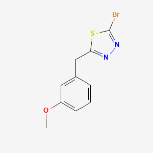 molecular formula C10H9BrN2OS B2940746 2-Bromo-5-(3-methoxybenzyl)-1,3,4-thiadiazole CAS No. 1343315-85-4