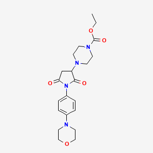 Ethyl 4-(1-(4-morpholinophenyl)-2,5-dioxopyrrolidin-3-yl)piperazine-1-carboxylate
