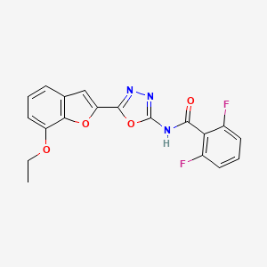 N-(5-(7-ethoxybenzofuran-2-yl)-1,3,4-oxadiazol-2-yl)-2,6-difluorobenzamide