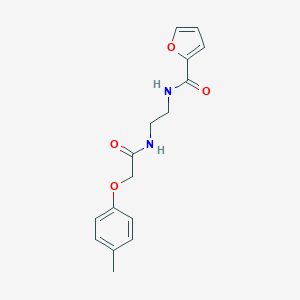 molecular formula C16H18N2O4 B294075 N-(2-{[2-(4-methylphenoxy)acetyl]amino}ethyl)-2-furamide 