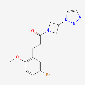 1-(3-(1H-1,2,3-triazol-1-yl)azetidin-1-yl)-3-(5-bromo-2-methoxyphenyl)propan-1-one