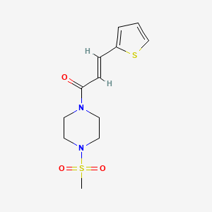 (E)-1-(4-(methylsulfonyl)piperazin-1-yl)-3-(thiophen-2-yl)prop-2-en-1-one