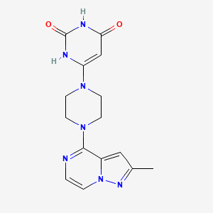 6-(4-(2-methylpyrazolo[1,5-a]pyrazin-4-yl)piperazin-1-yl)pyrimidine-2,4(1H,3H)-dione
