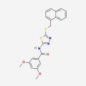 3,5-dimethoxy-N-(5-((naphthalen-1-ylmethyl)thio)-1,3,4-thiadiazol-2-yl)benzamide