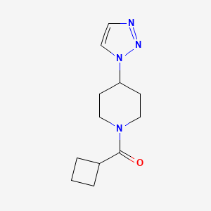 molecular formula C12H18N4O B2940769 (4-(1H-1,2,3-三唑-1-基)哌啶-1-基)(环丁基)甲酮 CAS No. 1795084-21-7