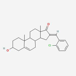 (E)-16-(2-chlorobenzylidene)-3-hydroxy-10,13-dimethyl-3,4,7,8,9,10,11,12,13,14,15,16-dodecahydro-1H-cyclopenta[a]phenanthren-17(2H)-one