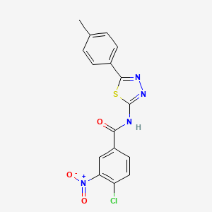 4-chloro-N-[5-(4-methylphenyl)-1,3,4-thiadiazol-2-yl]-3-nitrobenzamide