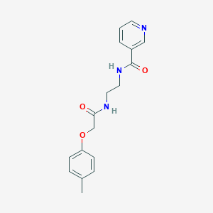 molecular formula C17H19N3O3 B294078 N-(2-{[2-(4-methylphenoxy)acetyl]amino}ethyl)nicotinamide 