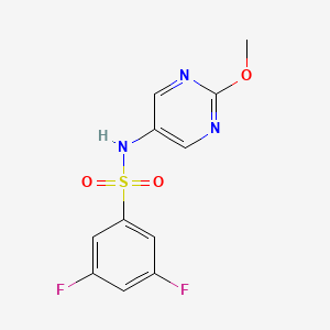 molecular formula C11H9F2N3O3S B2940782 3,5-二氟-N-(2-甲氧嘧啶-5-基)苯磺酰胺 CAS No. 2319784-96-6