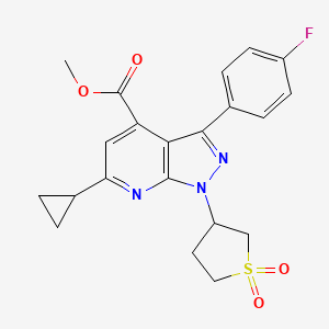 methyl 6-cyclopropyl-1-(1,1-dioxidotetrahydrothiophen-3-yl)-3-(4-fluorophenyl)-1H-pyrazolo[3,4-b]pyridine-4-carboxylate
