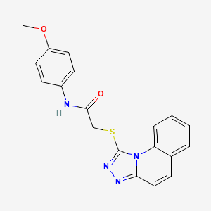 N-(4-methoxyphenyl)-2-([1,2,4]triazolo[4,3-a]quinolin-1-ylsulfanyl)acetamide