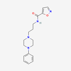 molecular formula C17H22N4O2 B2940788 N-(3-(4-phenylpiperazin-1-yl)propyl)isoxazole-5-carboxamide CAS No. 1210699-47-0