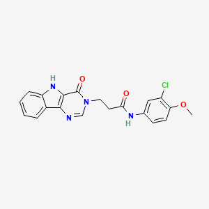 N-(3-chloro-4-methoxyphenyl)-3-(4-oxo-4,5-dihydro-3H-pyrimido[5,4-b]indol-3-yl)propanamide