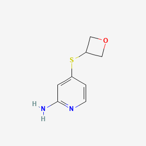 molecular formula C8H10N2OS B2940791 4-(Oxetan-3-ylsulfanyl)pyridin-2-amine CAS No. 1566191-25-0