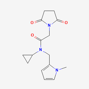 N-cyclopropyl-2-(2,5-dioxopyrrolidin-1-yl)-N-((1-methyl-1H-pyrrol-2-yl)methyl)acetamide