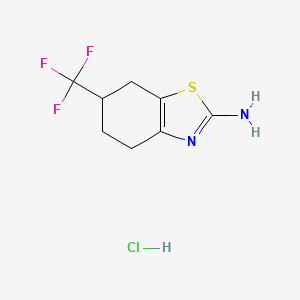 molecular formula C8H10ClF3N2S B2940794 6-(Trifluoromethyl)-4,5,6,7-tetrahydro-1,3-benzothiazol-2-amine hydrochloride CAS No. 2137566-94-8