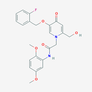 N-(2,5-dimethoxyphenyl)-2-(5-((2-fluorobenzyl)oxy)-2-(hydroxymethyl)-4-oxopyridin-1(4H)-yl)acetamide