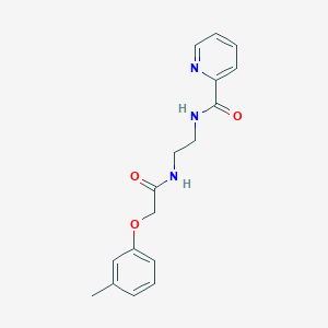 molecular formula C17H19N3O3 B294080 N-(2-{[2-(3-methylphenoxy)acetyl]amino}ethyl)-2-pyridinecarboxamide 