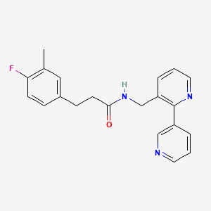 molecular formula C21H20FN3O B2940803 N-([2,3'-联吡啶]-3-基甲基)-3-(4-氟-3-甲苯基)丙酰胺 CAS No. 1903705-27-0
