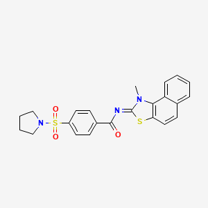molecular formula C23H21N3O3S2 B2940807 N-(1-methylbenzo[e][1,3]benzothiazol-2-ylidene)-4-pyrrolidin-1-ylsulfonylbenzamide CAS No. 477500-01-9