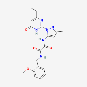 N1-(1-(4-ethyl-6-oxo-1,6-dihydropyrimidin-2-yl)-3-methyl-1H-pyrazol-5-yl)-N2-(2-methoxybenzyl)oxalamide