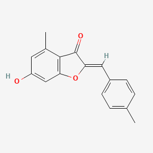 molecular formula C17H14O3 B2940809 6-Hydroxy-4-methyl-2-[(4-methylphenyl)methylene]benzo[b]furan-3-one CAS No. 903197-65-9