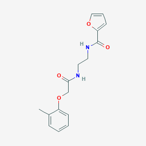 molecular formula C16H18N2O4 B294081 N-(2-{[2-(2-methylphenoxy)acetyl]amino}ethyl)-2-furamide 
