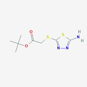 molecular formula C8H13N3O2S2 B2940810 Tert-butyl 2-[(5-amino-1,3,4-thiadiazol-2-yl)sulfanyl]acetate CAS No. 876548-61-7