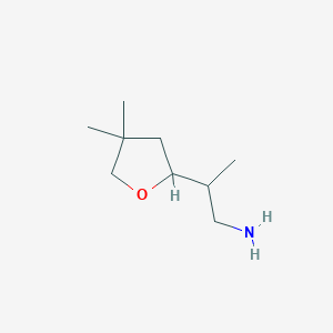 molecular formula C9H19NO B2940811 2-(4,4-Dimethyloxolan-2-yl)propan-1-amine CAS No. 2248385-73-9