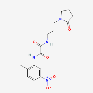 molecular formula C16H20N4O5 B2940818 N1-(2-甲基-5-硝基苯基)-N2-(3-(2-氧代吡咯烷-1-基)丙基)草酰胺 CAS No. 899744-56-0