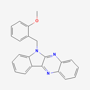 molecular formula C22H17N3O B2940822 6-(2-methoxybenzyl)-6H-indolo[2,3-b]quinoxaline CAS No. 637756-43-5