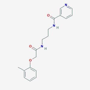 molecular formula C18H21N3O3 B294083 N-[3-(2-o-Tolyloxy-acetylamino)-propyl]-nicotinamide 