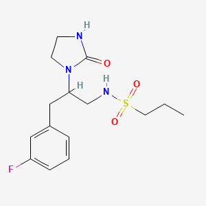 N-(3-(3-fluorophenyl)-2-(2-oxoimidazolidin-1-yl)propyl)propane-1-sulfonamide