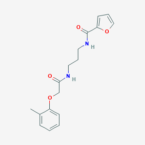 molecular formula C17H20N2O4 B294084 N-(3-{[2-(2-methylphenoxy)acetyl]amino}propyl)-2-furamide 