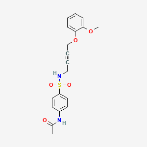 molecular formula C19H20N2O5S B2940844 N-(4-(N-(4-(2-甲氧基苯氧基)丁-2-炔-1-基)磺酰胺基)苯基)乙酰胺 CAS No. 1428360-23-9