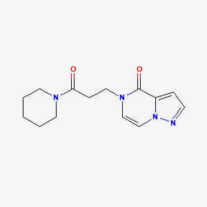5-(3-Oxo-3-piperidin-1-ylpropyl)pyrazolo[1,5-a]pyrazin-4-one