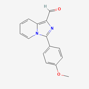 molecular formula C15H12N2O2 B2940857 3-(4-Methoxyphenyl)imidazo[1,5-a]pyridine-1-carbaldehyde CAS No. 610276-99-8