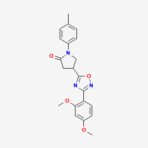 molecular formula C21H21N3O4 B2940858 4-(3-(2,4-Dimethoxyphenyl)-1,2,4-oxadiazol-5-yl)-1-(p-tolyl)pyrrolidin-2-one CAS No. 946376-26-7