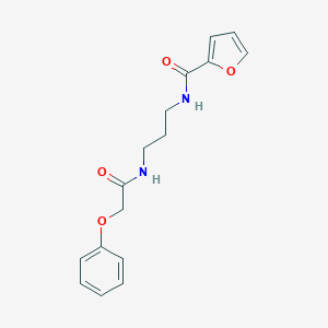 molecular formula C16H18N2O4 B294086 N-{3-[(2-phenoxyacetyl)amino]propyl}-2-furamide 
