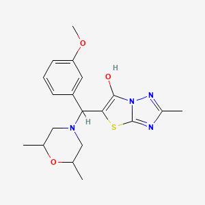 molecular formula C19H24N4O3S B2940867 5-((2,6-Dimethylmorpholino)(3-methoxyphenyl)methyl)-2-methylthiazolo[3,2-b][1,2,4]triazol-6-ol CAS No. 1008665-39-1