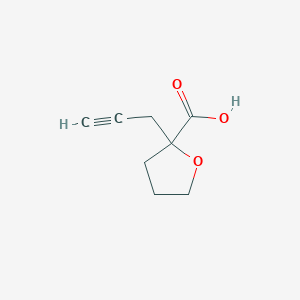 molecular formula C8H10O3 B2940868 2-(丙-2-炔-1-基)氧杂环-2-甲酸 CAS No. 1936666-75-9
